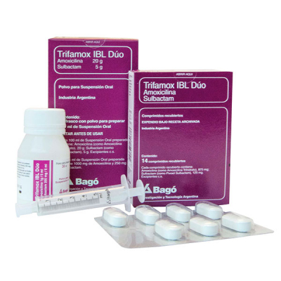 TRIFAMOX IBL DÚO - Amoxicilina + Pivoxil Sulbactam